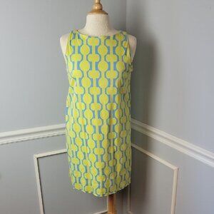 GRETCHEN SCOTT DESIGNS 60s 70s‎ Retro Pattern Boho Preppy Designer Shift Dress S